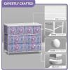 imageSorbus Dresser with 8 Faux Wood Drawers  Chest Organizer Unit with Steel Frame Wood Top ampamp Handle Easy Pull Fabric Bins for Clothes  Large Storage Furniture for Bedroom Hallway Living Room ampamp ClosetTiedye Purple