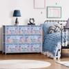 imageSorbus Dresser with 8 Faux Wood Drawers  Chest Organizer Unit with Steel Frame Wood Top ampamp Handle Easy Pull Fabric Bins for Clothes  Large Storage Furniture for Bedroom Hallway Living Room ampamp ClosetBlue