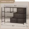 imageSorbus Dresser with 8 Faux Wood Drawers  Chest Organizer Unit with Steel Frame Wood Top ampamp Handle Easy Pull Fabric Bins for Clothes  Large Storage Furniture for Bedroom Hallway Living Room ampamp ClosetBrown
