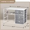 imageSorbus Dresser with 8 Faux Wood Drawers  Chest Organizer Unit with Steel Frame Wood Top ampamp Handle Easy Pull Fabric Bins for Clothes  Large Storage Furniture for Bedroom Hallway Living Room ampamp ClosetWhite