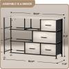 imageSorbus Dresser with 8 Faux Wood Drawers  Chest Organizer Unit with Steel Frame Wood Top ampamp Handle Easy Pull Fabric Bins for Clothes  Large Storage Furniture for Bedroom Hallway Living Room ampamp ClosetGreige