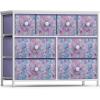 imageSorbus Dresser with 8 Faux Wood Drawers  Chest Organizer Unit with Steel Frame Wood Top ampamp Handle Easy Pull Fabric Bins for Clothes  Large Storage Furniture for Bedroom Hallway Living Room ampamp ClosetTiedye Purple