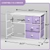 imageSorbus Dresser with 8 Faux Wood Drawers  Chest Organizer Unit with Steel Frame Wood Top ampamp Handle Easy Pull Fabric Bins for Clothes  Large Storage Furniture for Bedroom Hallway Living Room ampamp ClosetPurple