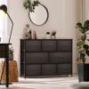 imageSorbus Dresser with 8 Faux Wood Drawers  Chest Organizer Unit with Steel Frame Wood Top ampamp Handle Easy Pull Fabric Bins for Clothes  Large Storage Furniture for Bedroom Hallway Living Room ampamp ClosetBrown