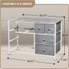 imageSorbus Dresser with 8 Faux Wood Drawers  Chest Organizer Unit with Steel Frame Wood Top ampamp Handle Easy Pull Fabric Bins for Clothes  Large Storage Furniture for Bedroom Hallway Living Room ampamp ClosetGrey