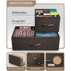 imageSorbus Dresser with 8 Faux Wood Drawers  Chest Organizer Unit with Steel Frame Wood Top ampamp Handle Easy Pull Fabric Bins for Clothes  Large Storage Furniture for Bedroom Hallway Living Room ampamp ClosetBrown