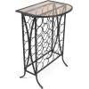 imageSorbus Wine Rack Stand Bordeaux Chateau Style with Glass Table Top  Holds 18 Bottles of Your Favorite Wine  Elegant Looking French Style Wine Rack to Compliment Any Space Wine Stand  18 BottlesWine Stand  30 Bottles