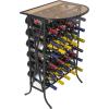 imageSorbus Wine Rack Stand Bordeaux Chateau Style with Glass Table Top  Holds 18 Bottles of Your Favorite Wine  Elegant Looking French Style Wine Rack to Compliment Any Space Wine Stand  18 BottlesWine Stand  30 Bottles