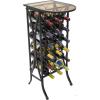 imageSorbus Wine Rack Stand Bordeaux Chateau Style with Glass Table Top  Holds 18 Bottles of Your Favorite Wine  Elegant Looking French Style Wine Rack to Compliment Any Space Wine Stand  18 BottlesWine Stand  18 Bottles