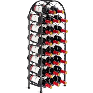 imageSorbus Freestanding Wine Rack  Elegant and Unique Bordeaux Chateau Style Floor Wine Stand for 23 Wine Bottle Storage Champagne Metal Wine Bottle Holder Stands for Kitchen Home Bar Mini Wine Bar