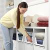 imageSorbus 4 Pack Folding Closet Shelf Organizer for Clothes  Versatile Stackable Storage Baskets for Closet Bathroom Kitchen ampamp Garage  Easy Access Open Front Design  Plastic Organizer Shelves3 Large