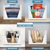 imageSorbus 4 Pack Folding Closet Shelf Organizer for Clothes  Versatile Stackable Storage Baskets for Closet Bathroom Kitchen ampamp Garage  Easy Access Open Front Design  Plastic Organizer Shelves3 Large