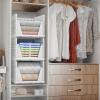 imageSorbus 4 Pack Folding Closet Shelf Organizer for Clothes  Versatile Stackable Storage Baskets for Closet Bathroom Kitchen ampamp Garage  Easy Access Open Front Design  Plastic Organizer Shelves3 Large