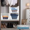 imageSorbus 4 Pack Folding Closet Shelf Organizer for Clothes  Versatile Stackable Storage Baskets for Closet Bathroom Kitchen ampamp Garage  Easy Access Open Front Design  Plastic Organizer Shelves3 Large