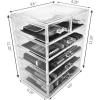 imageSorbus Acrylic Makeup Organizer  Organization and Storage Case for Cosmetics Make Up ampamp Jewelry  Big Clear Makeup Organizer for Vanity Bathroom College Dorm Closet Desk 4 Large 2 Small DrawersClear