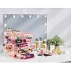 imageSorbus Acrylic Makeup Organizer  Organization and Storage Case for Cosmetics Make Up ampamp Jewelry  Big Clear Makeup Organizer for Vanity Bathroom College Dorm Closet Desk 4 Large 2 Small DrawersPink