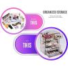 imageSorbus Acrylic Makeup Organizer  Organization and Storage Case for Cosmetics Make Up ampamp Jewelry  Big Clear Makeup Organizer for Vanity Bathroom College Dorm Closet Desk 4 Large 2 Small DrawersPurple