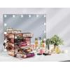 imageSorbus Acrylic Makeup Organizer  Organization and Storage Case for Cosmetics Make Up ampamp Jewelry  Big Clear Makeup Organizer for Vanity Bathroom College Dorm Closet Desk 4 Large 2 Small DrawersBronze Glow
