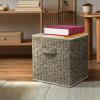 imageSorbus Collapsible Storage Bins  11quot Sturdy Foldable Fabric Storage Cubes with Handle  4 TieDye Purple Organization and Storage Baskets for Organizing Pantry Closet Nursery Dorm Toy StorageWoven Beige