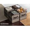 imageSorbus Collapsible Storage Bins  11quot Sturdy Foldable Fabric Storage Cubes with Handle  4 TieDye Purple Organization and Storage Baskets for Organizing Pantry Closet Nursery Dorm Toy StorageRustic Brown