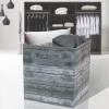 imageSorbus Collapsible Storage Bins  11quot Sturdy Foldable Fabric Storage Cubes with Handle  4 TieDye Purple Organization and Storage Baskets for Organizing Pantry Closet Nursery Dorm Toy StorageRustic Gray