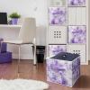 imageSorbus Collapsible Storage Bins  11quot Sturdy Foldable Fabric Storage Cubes with Handle  4 TieDye Purple Organization and Storage Baskets for Organizing Pantry Closet Nursery Dorm Toy StorageTieDye Purple