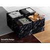 imageSorbus Collapsible Storage Bins  11quot Sturdy Foldable Fabric Storage Cubes with Handle  4 TieDye Purple Organization and Storage Baskets for Organizing Pantry Closet Nursery Dorm Toy StorageMarble Black