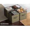 imageSorbus Collapsible Storage Bins  11quot Sturdy Foldable Fabric Storage Cubes with Handle  4 TieDye Purple Organization and Storage Baskets for Organizing Pantry Closet Nursery Dorm Toy StorageWoven Gray