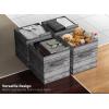 imageSorbus Collapsible Storage Bins  11quot Sturdy Foldable Fabric Storage Cubes with Handle  4 TieDye Purple Organization and Storage Baskets for Organizing Pantry Closet Nursery Dorm Toy StorageRustic Gray