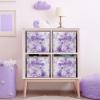 imageSorbus Collapsible Storage Bins  11quot Sturdy Foldable Fabric Storage Cubes with Handle  4 TieDye Purple Organization and Storage Baskets for Organizing Pantry Closet Nursery Dorm Toy StorageTieDye Purple
