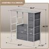 imageSorbus Dresser with 8 Drawers  Chest Organizer Unit with Steel Frame Wood Top ampamp Handle Easy Pull Fabric Bins for Clothes  Large Storage Furniture for Bedroom Hallway Living Room Nursery ampamp ClosetGrey