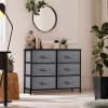 imageSorbus Dresser with 8 Drawers  Chest Organizer Unit with Steel Frame Wood Top ampamp Handle Easy Pull Fabric Bins for Clothes  Large Storage Furniture for Bedroom Hallway Living Room Nursery ampamp ClosetBlack
