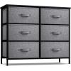 imageSorbus Dresser with 8 Drawers  Chest Organizer Unit with Steel Frame Wood Top ampamp Handle Easy Pull Fabric Bins for Clothes  Large Storage Furniture for Bedroom Hallway Living Room Nursery ampamp ClosetBlack
