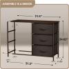 imageSorbus Dresser with 8 Drawers  Chest Organizer Unit with Steel Frame Wood Top ampamp Handle Easy Pull Fabric Bins for Clothes  Large Storage Furniture for Bedroom Hallway Living Room Nursery ampamp ClosetBrown