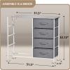 imageSorbus Dresser with 8 Drawers  Chest Organizer Unit with Steel Frame Wood Top ampamp Handle Easy Pull Fabric Bins for Clothes  Large Storage Furniture for Bedroom Hallway Living Room Nursery ampamp ClosetGrey