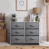 imageSorbus Dresser with 8 Drawers  Chest Organizer Unit with Steel Frame Wood Top ampamp Handle Easy Pull Fabric Bins for Clothes  Large Storage Furniture for Bedroom Hallway Living Room Nursery ampamp ClosetWhite