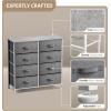 imageSorbus Dresser with 8 Drawers  Chest Organizer Unit with Steel Frame Wood Top ampamp Handle Easy Pull Fabric Bins for Clothes  Large Storage Furniture for Bedroom Hallway Living Room Nursery ampamp ClosetGrey