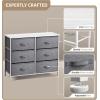 imageSorbus Dresser with 8 Drawers  Chest Organizer Unit with Steel Frame Wood Top ampamp Handle Easy Pull Fabric Bins for Clothes  Large Storage Furniture for Bedroom Hallway Living Room Nursery ampamp ClosetWhite