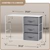 imageSorbus Dresser with 8 Drawers  Chest Organizer Unit with Steel Frame Wood Top ampamp Handle Easy Pull Fabric Bins for Clothes  Large Storage Furniture for Bedroom Hallway Living Room Nursery ampamp ClosetWhite