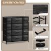 imageSorbus Dresser with 8 Drawers  Chest Organizer Unit with Steel Frame Wood Top ampamp Handle Easy Pull Fabric Bins for Clothes  Large Storage Furniture for Bedroom Hallway Living Room Nursery ampamp ClosetGray Wood