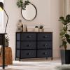 imageSorbus Dresser with 8 Drawers  Chest Organizer Unit with Steel Frame Wood Top ampamp Handle Easy Pull Fabric Bins for Clothes  Large Storage Furniture for Bedroom Hallway Living Room Nursery ampamp ClosetRustic Black