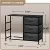 imageSorbus Dresser with 8 Drawers  Chest Organizer Unit with Steel Frame Wood Top ampamp Handle Easy Pull Fabric Bins for Clothes  Large Storage Furniture for Bedroom Hallway Living Room Nursery ampamp ClosetGray Wood