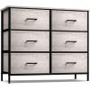 imageSorbus Dresser with 8 Drawers  Chest Organizer Unit with Steel Frame Wood Top ampamp Handle Easy Pull Fabric Bins for Clothes  Large Storage Furniture for Bedroom Hallway Living Room Nursery ampamp ClosetGreige