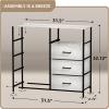 imageSorbus Dresser with 8 Drawers  Chest Organizer Unit with Steel Frame Wood Top ampamp Handle Easy Pull Fabric Bins for Clothes  Large Storage Furniture for Bedroom Hallway Living Room Nursery ampamp ClosetGreige