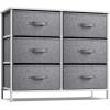 imageSorbus Dresser with 8 Drawers  Chest Organizer Unit with Steel Frame Wood Top ampamp Handle Easy Pull Fabric Bins for Clothes  Large Storage Furniture for Bedroom Hallway Living Room Nursery ampamp ClosetWhite