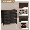 imageSorbus Dresser with 8 Drawers  Chest Organizer Unit with Steel Frame Wood Top ampamp Handle Easy Pull Fabric Bins for Clothes  Large Storage Furniture for Bedroom Hallway Living Room Nursery ampamp ClosetBrown