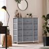 imageSorbus Dresser with 8 Drawers  Chest Organizer Unit with Steel Frame Wood Top ampamp Handle Easy Pull Fabric Bins for Clothes  Large Storage Furniture for Bedroom Hallway Living Room Nursery ampamp ClosetGrey