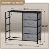 imageSorbus Dresser with 8 Drawers  Chest Organizer Unit with Steel Frame Wood Top ampamp Handle Easy Pull Fabric Bins for Clothes  Large Storage Furniture for Bedroom Hallway Living Room Nursery ampamp ClosetBlack