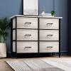 imageSorbus Dresser with 8 Drawers  Chest Organizer Unit with Steel Frame Wood Top ampamp Handle Easy Pull Fabric Bins for Clothes  Large Storage Furniture for Bedroom Hallway Living Room Nursery ampamp ClosetGreige