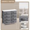 imageSorbus Dresser with 8 Drawers  Chest Organizer Unit with Steel Frame Wood Top ampamp Handle Easy Pull Fabric Bins for Clothes  Large Storage Furniture for Bedroom Hallway Living Room Nursery ampamp ClosetWhiteGray